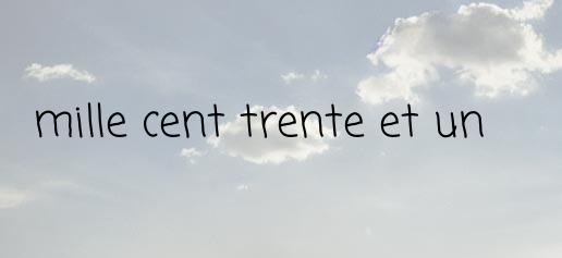 Le chiffre 1131 en lettre