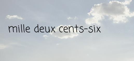 Le chiffre 1206 en lettre