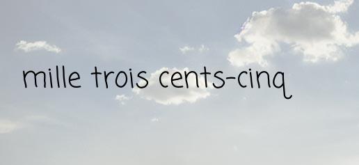 Le chiffre 1305 en lettre