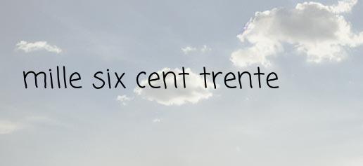 Le chiffre 1630 en lettre