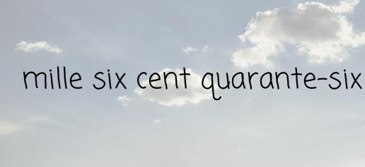 Le chiffre 1646 en lettre