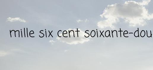 Le chiffre 1672 en lettre