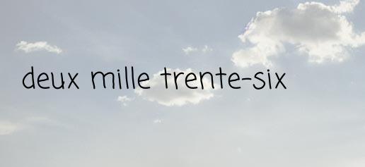 Le chiffre 2036 en lettre